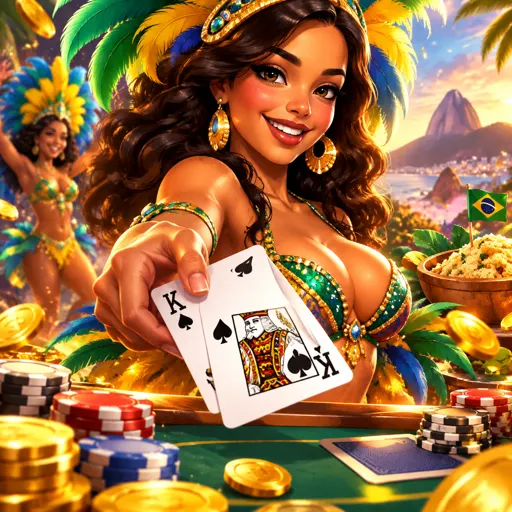 Blackjack multi-mão com cinco mãos abertas na mesa